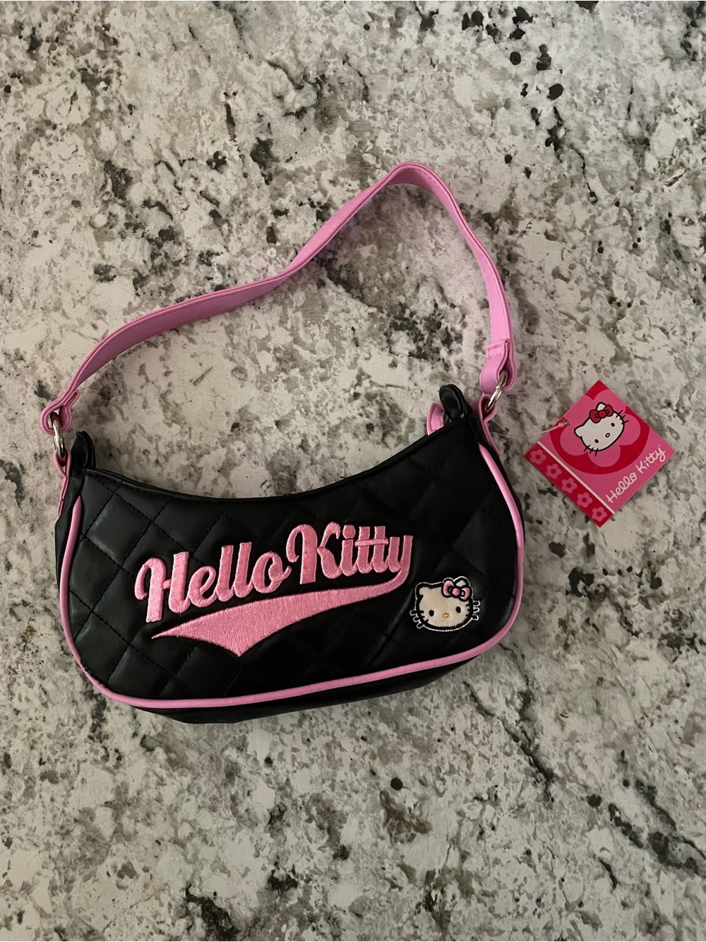 NWT Y2K VINTAGE RARE Hello Kitty Collegiate Embroidered Purse Shoulder Bag